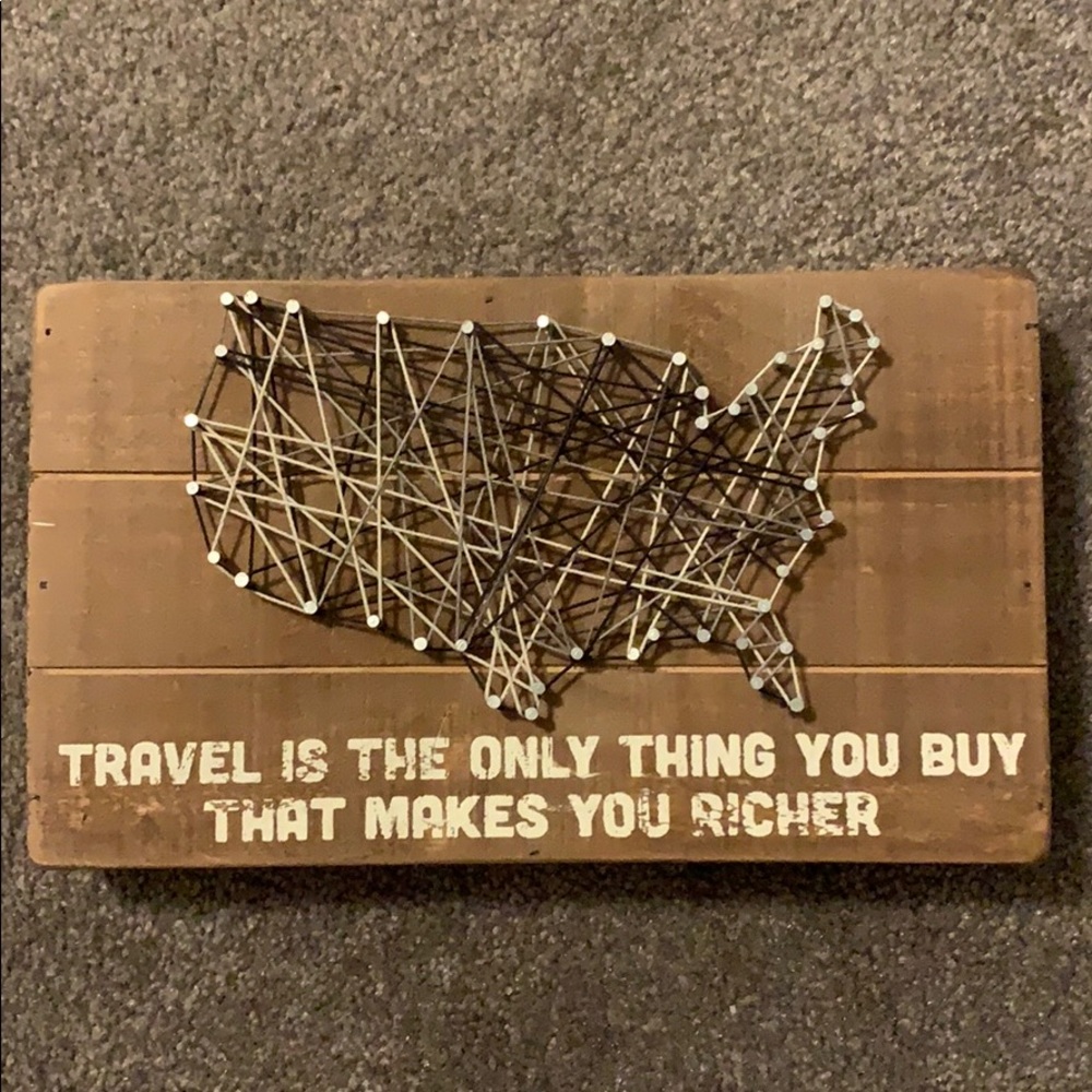 Wooden string art wall decor